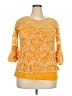 NY Collection Yellow 3/4 Sleeve Blouse Size 2X - photo 1