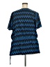 Beverly Drive 100% Polyester Blue Short Sleeve Blouse Size 20 - photo 2