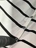 Green Envelope Stripes Ivory Short Sleeve Top Size L - photo 8