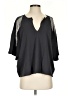 Festi 100% Cotton Black 3/4 Sleeve Blouse Size 0 - photo 1