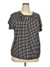 Notations Polka Dots Black Short Sleeve Blouse Size 2X - photo 1