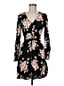 Warehouse 100% Viscose Floral Black Casual Dress Size 6 - photo 1
