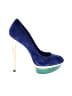 Brian Atwood Color Block Blue Heels Size 7 1/2 - photo 1