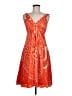 Beth Bowley 100% Silk Paisley Orange Cocktail Dress Size 6 - photo 1