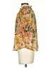 Cupcakes & Cashmere 100% Polyester Paisley Orange Short Sleeve Blouse Size XS - photo 5