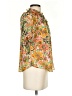 Cupcakes & Cashmere 100% Polyester Paisley Orange Short Sleeve Blouse Size XS - photo 4