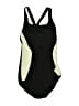 Speedo Color Block Black One Piece Swimsuit Size 6 - photo 1