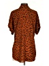 CAbi 100% Polyester Animal Print Brown Short Sleeve Blouse Size S - photo 2