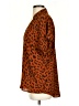 CAbi 100% Polyester Animal Print Brown Short Sleeve Blouse Size S - photo 5