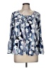 Status by Chenault 100% Polyester Blue 3/4 Sleeve Blouse Size M - photo 1