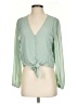 WAYF 100% Polyester Green 3/4 Sleeve Blouse Size S - photo 1