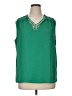 Christopher & Banks 100% Polyester Green Sleeveless Blouse Size XL - photo 1