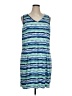 Zuda Stripes Blue Casual Dress Size XL - photo 1
