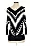 White House Black Market 100% Rayon Chevron-herringbone Black Pullover Sweater Size S - photo 2