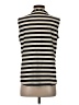 Ann Taylor 100% Polyester Stripes Black Sleeveless Blouse Size S - photo 2