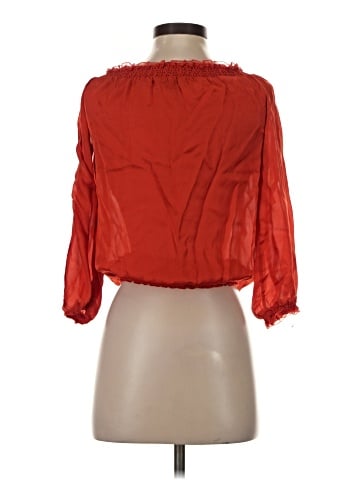 White House Black Market 3/4 Sleeve Silk Top (view 2)