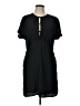 Universal Thread 100% Polyester Solid Black Casual Dress Size L - photo 1