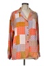 Willow & Root 100% Polyester Color Block Orange Long Sleeve Blouse Size L - photo 1