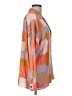 Willow & Root 100% Polyester Color Block Orange Long Sleeve Blouse Size L - photo 4