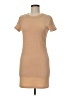 Elodie Solid Tan Casual Dress Size M - photo 1