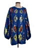 Queen of Sparkles Paisley Blue Pullover Sweater Size S - photo 1
