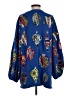 Queen of Sparkles Paisley Blue Pullover Sweater Size S - photo 2