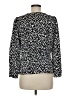 J.Crew 100% Polyester Graphic Black Long Sleeve Blouse Size 8 - photo 2