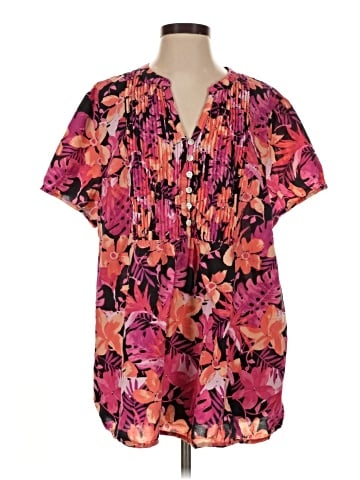 Woman Within Short Sleeve Henley (view 1)
