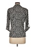 J. McLaughlin Chevron-herringbone Black 3/4 Sleeve Blouse Size M - photo 2