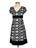 London Style Print Black Casual Dress Size 4 - photo 1