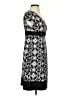 London Style Print Black Casual Dress Size 4 - photo 4