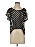Soprano 100% Polyester Black Short Sleeve Blouse Size S - photo 1