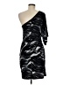 En Focus Studio Graphic Black Cocktail Dress Size 8 - photo 2