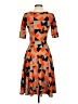 Lularoe Argyle Orange Cocktail Dress Size XS - photo 2