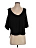 Ella Moss Black Short Sleeve Top Size S - photo 1
