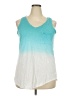 Torrid 100% Cotton Teal Tank Top Size 2X Plus (2) - photo 1