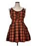 Hot Topic Plaid Orange Casual Dress Size XL - photo 1