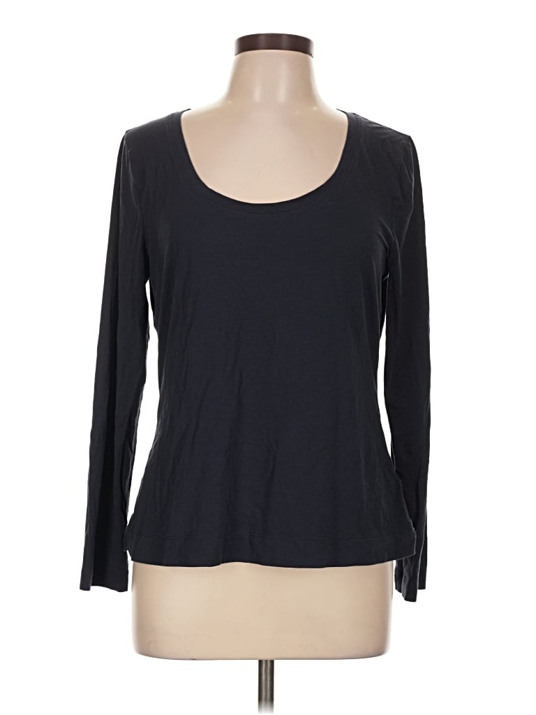 Pre-owned Athleta 3/4 Sleeve T-shirt In Black