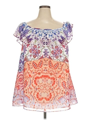 City Chic Short Sleeve Blouse (view 1)