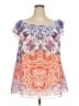 City Chic 100% Polyester Orange Short Sleeve Blouse Size 20 Plus (L) - photo 1