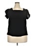 Unbranded 100% Polyester Black Short Sleeve Top Size 2X - photo 1