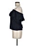 Ann Taylor Solid Blue Short Sleeve Top Size M - photo 5