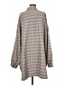 Collusion 100% Polyester Plaid Gray 3/4 Sleeve Blouse Size 6 - photo 2