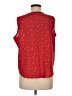 Basic Editions Red Sleeveless Blouse Size M (estimated) - photo 2