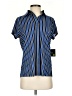 Belyn Key Stripes Blue Short Sleeve Blouse Size S - photo 1