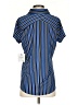 Belyn Key Stripes Blue Short Sleeve Blouse Size S - photo 2