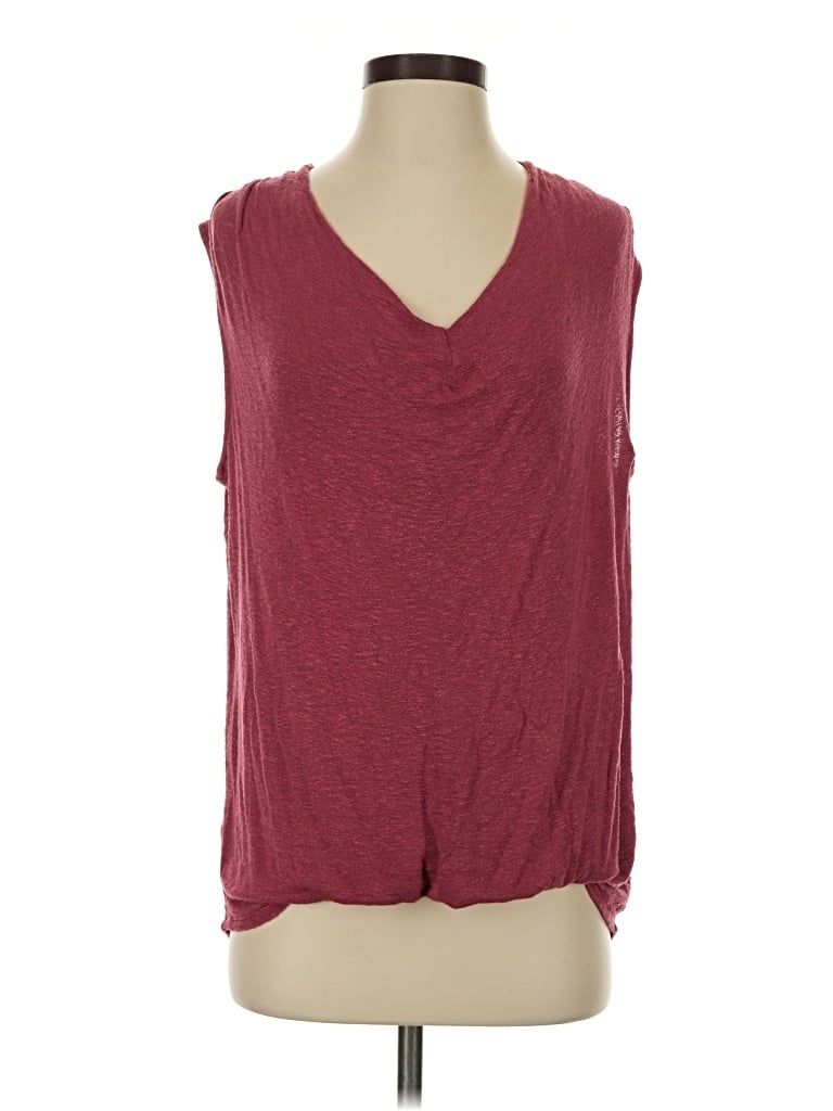 Pre-owned Akemi + Kin Sleeveless Top Burgundy V-neck Tops