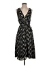 Ann Taylor 100% Polyester Chevron-herringbone Black Casual Dress Size 0 - photo 1
