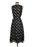 Ann Taylor 100% Polyester Chevron-herringbone Black Casual Dress Size 0 - photo 2