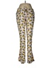 Forever 21 100% Rayon Print Yellow Casual Pants Size M - photo 1